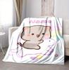 Custom Name Angel Cats Flannel Blanket Throw Blanket Soft Warm Sofa Bed Home Decor Unique Gift
