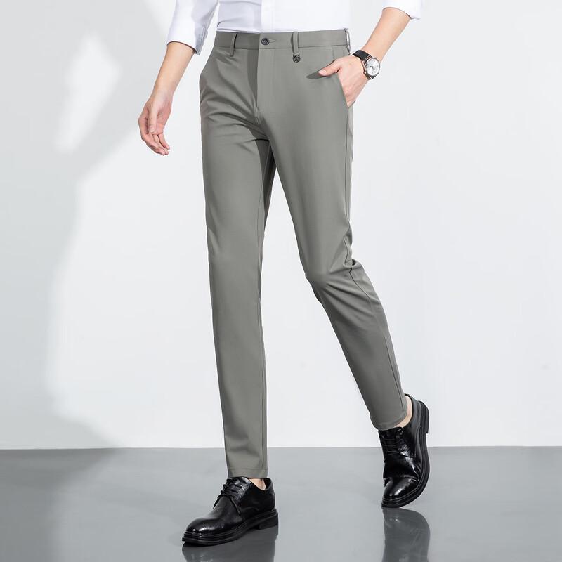 MONTAGUT Men's Straight-Leg Stretch Casual Pants