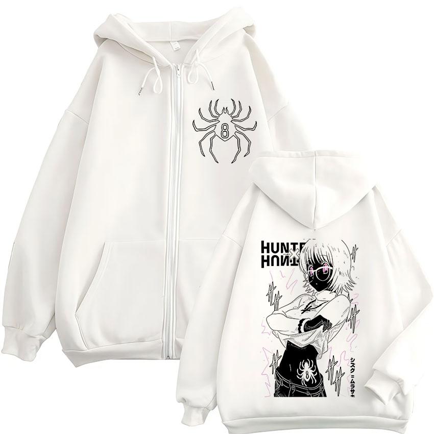Anime Hunter X Hunter Spider Phantom Troupe Shizuku Zipper Hoodies Men Women Oversized Casual Zip Up Hooded Sweatshirts Jackets