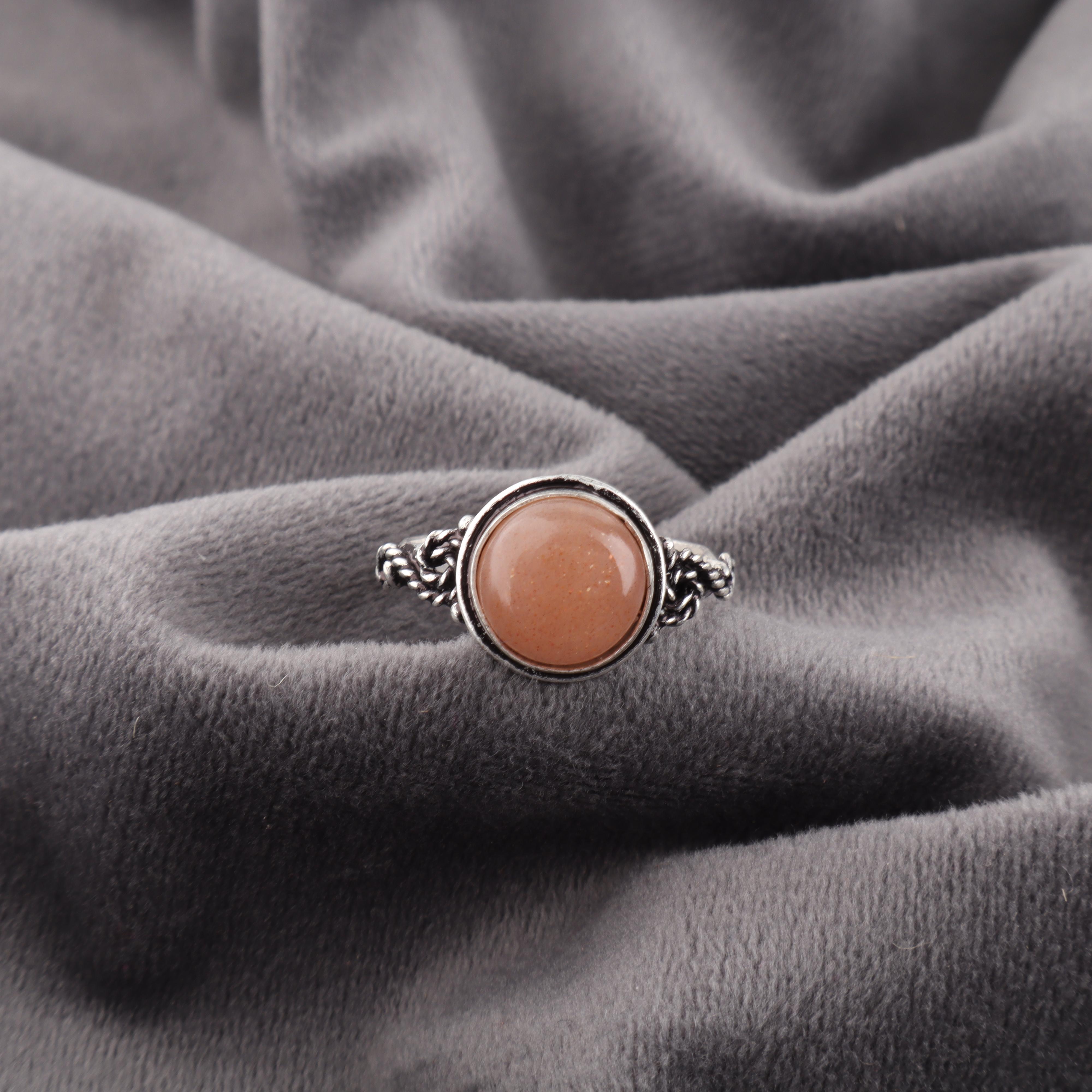 

Peach Moonstone Gemstone Jewelry, 925 Solid Sterling Silver Ring, Handmade Gorgeous Silver Ring, For Wedding Gift 12 персиковий