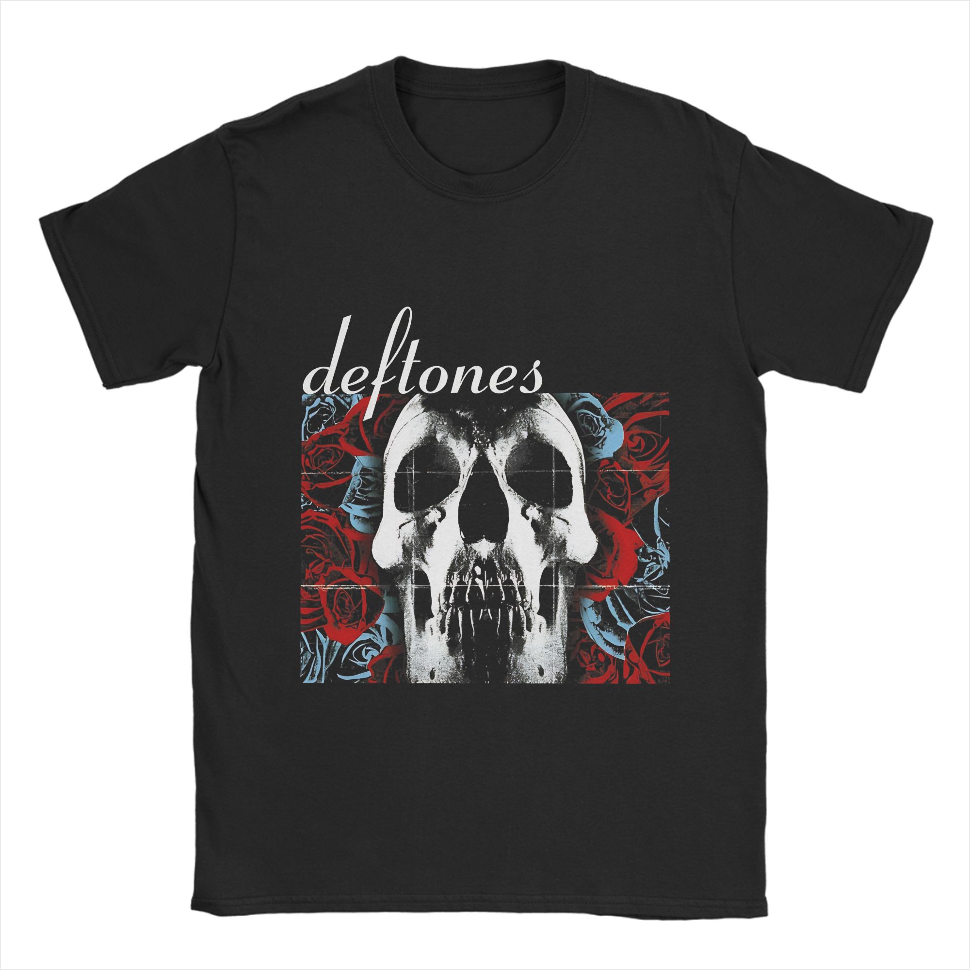 

D-Deftones Чоловіча футболка Смішна футболка З коротким рукавом Круглий виріз Футболка Чиста бавовна 6XL Одяг 5XL різнокольоровий