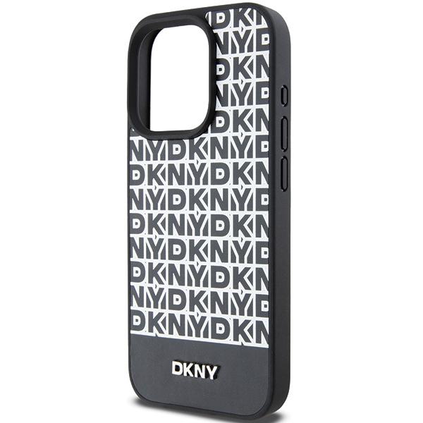 Dkny Dkhmp15Lpsospk Iphone 15 Pro6.1 Czarny/Black Hardcase Leather Printed Pattern Metal Logo Magsafe