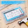 376Pcs Round Nails Woodworking Iron Nails Household Long Cement Wall Foreign Floor Nails Set with Plastic Box