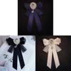Korean Style Lace Ribbon Necklace Brooch With Classic Butterfly Design For Formal Attire