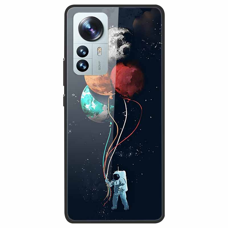 Tempered Glass Case For Xiaomi 12 Pro Cover Hard Shockproof Cases for Xiaomi Mi 12X 12 Lite Pro Funda 12Pro Coque Luxury Wolf
