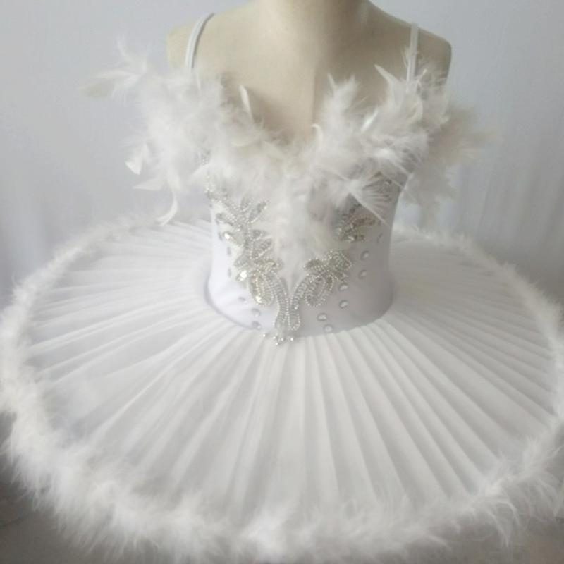 Elegant Style Black Swan Ballet Skirt Holiday Dance Performance Costume Cute Girl Princess Performance Skirt