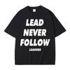 Rapper Chief Keef Lead Never Follow Leaders T Shirts Men Women Fashion Hip Hop Vintage T-shirt Cotton Casual Oversized T-shirts