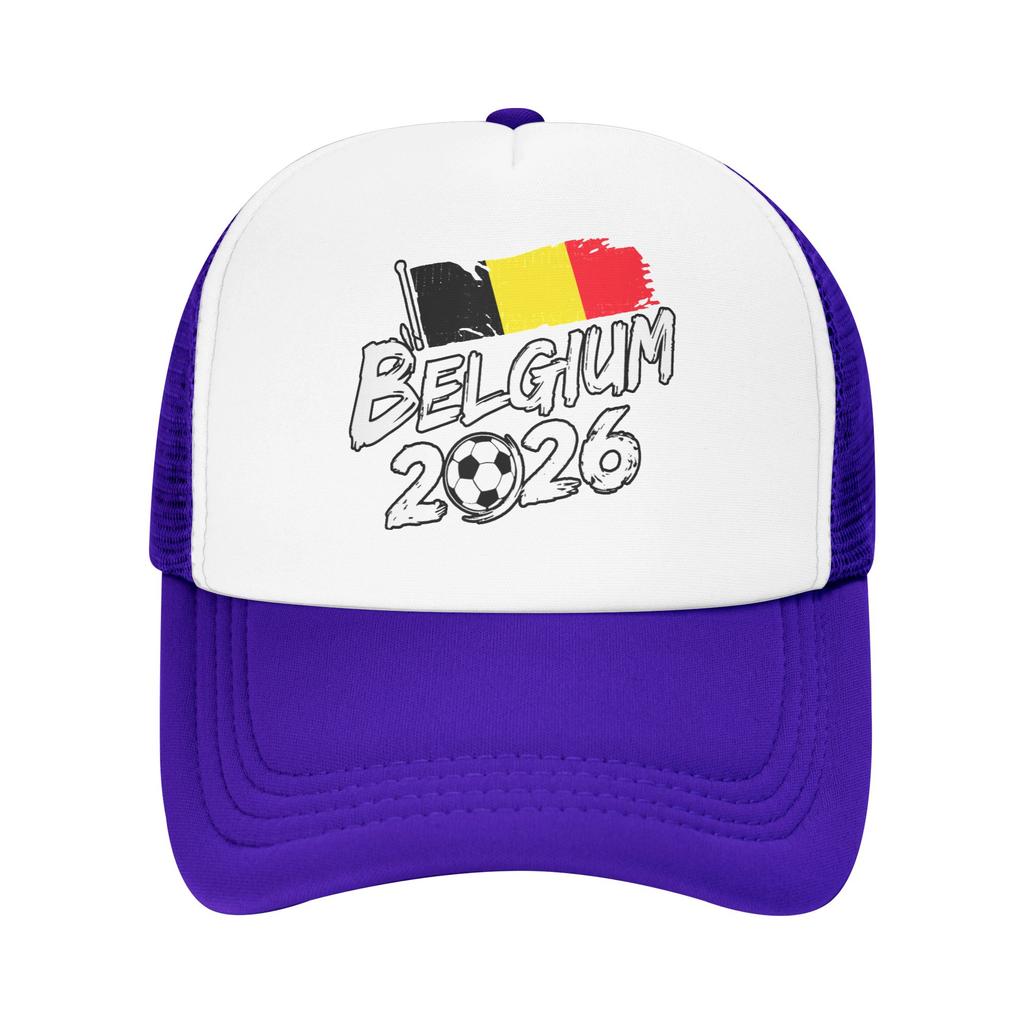 Belgium Belgian Flag Soccer Casual Sun Hats For Unisex Spring Outdoor Sport Baseball Cap Fitted Retro High Quality Hip Hop Hats