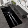 Modern Aviation Themed Airplane Contrails Runner Rug Anti-slip Soft Washable Carpet for Hallway Entryway Living Room Decor