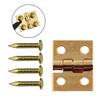 50Pcs Tiny Golden Mini Small Metal Hinge for 1/12 House Miniature Cabinet Furniture Fittings for Cabinets 10 X 8mm Home Hardware