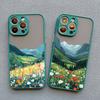Colorful Wild Mountain Flower Field Phone Case For 17 16 15 14 Pro Max Plus 13 12 Mini 11 Pro Max Shockproof Protective Covers
