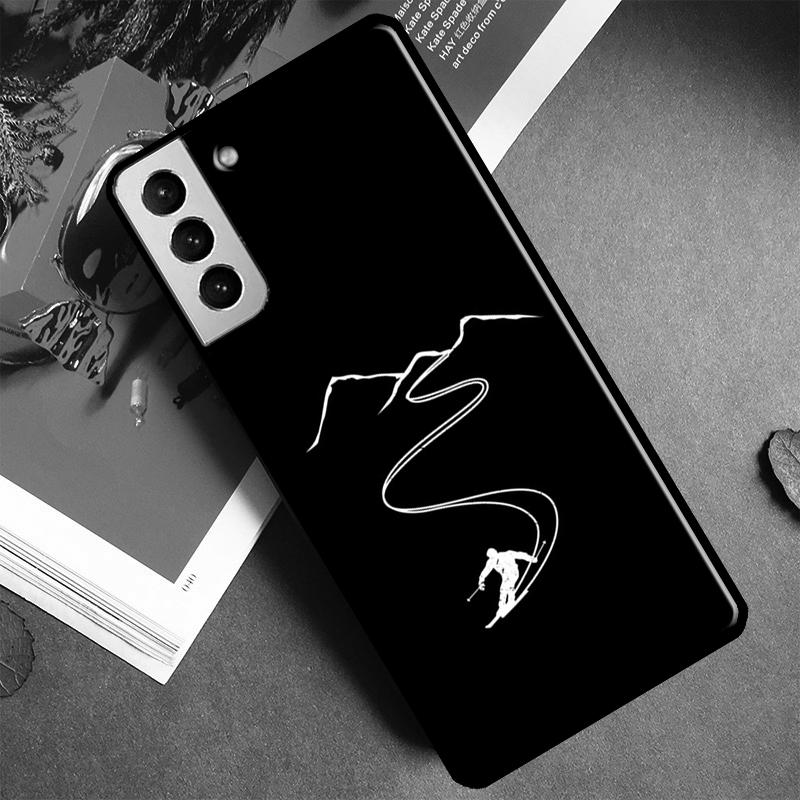 Skiing Snow Snowboard Ski Phone Case For Samsung Galaxy S25 Ultra S9 S10 S20 S20 S21 S22 S23 Plus S24 FE Back Cover