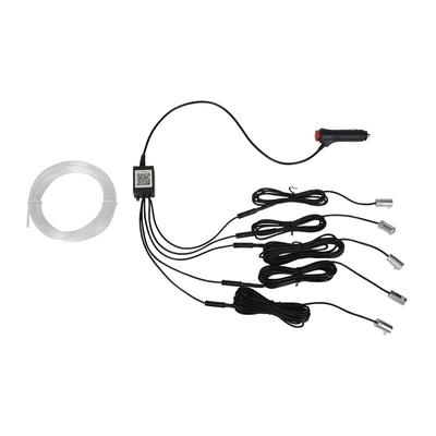 Car 12V LED Opitcal Fiber Ambient Lighting Kit Auto 2/3/4/5/6 Meters Optical Fiber String Atmosphere  Lamp Trim