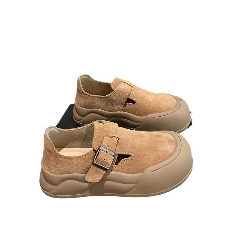 Dad Shoes Mesh Shoes Women's Platform Mesh Breathable Fashion Versatile College Style Casual Single Shoes Soft-soled Shoes