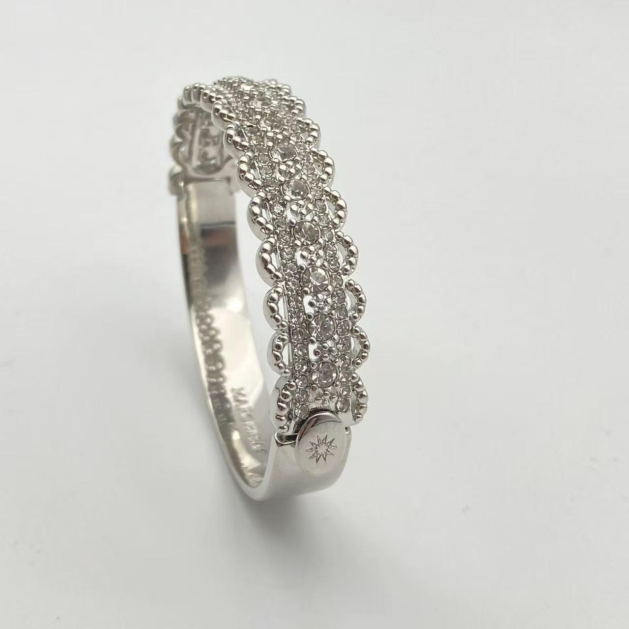 Европейский и американский кружевной браслет со стразами: Шикарный, Простой, Роскошный Дизайн, Универсальное и Изысканное Ручное Украшение.