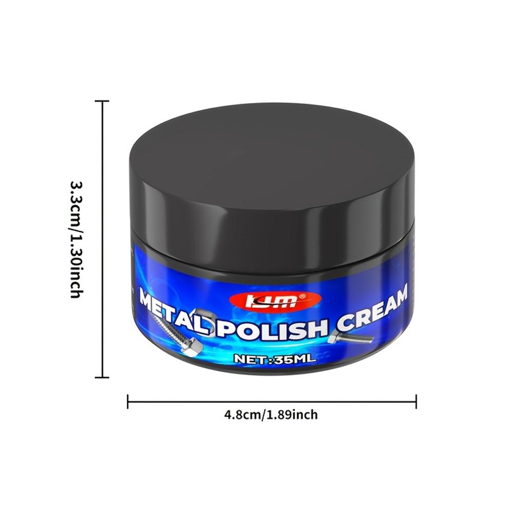 KJM Multi-Purpose Metal Polishing Paste - Chrome Plating & Oxidation Remover, Fast-Acting Metal Repair Cream for Automotive, Mot