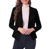 Women's Fashion Elegant Solid Color Lapel Long Sleeve Short Jacket