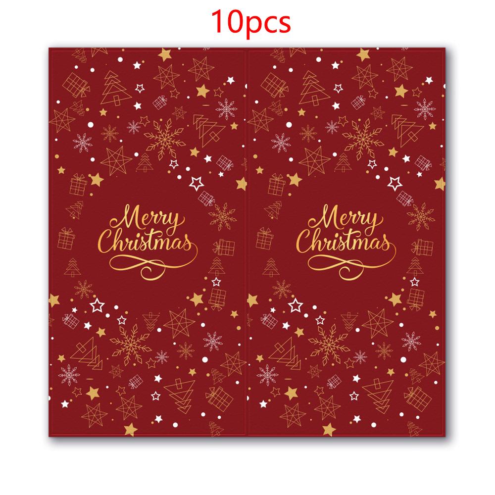 10-50Pcs High-Quality Merry High-Quality Christmas High-Quality Stickers High-Quality 5*10Cm High-Quality Red High-Quality Christmas High-Quality
