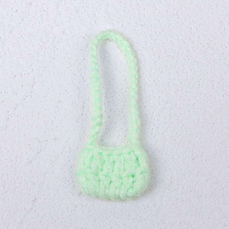 1/12 Doll Plush Knitted Shoulder Bag Crossbody Bag Doll Mini Dress Up Accessories Dollhouse Decor Kid Pretend Play Toys