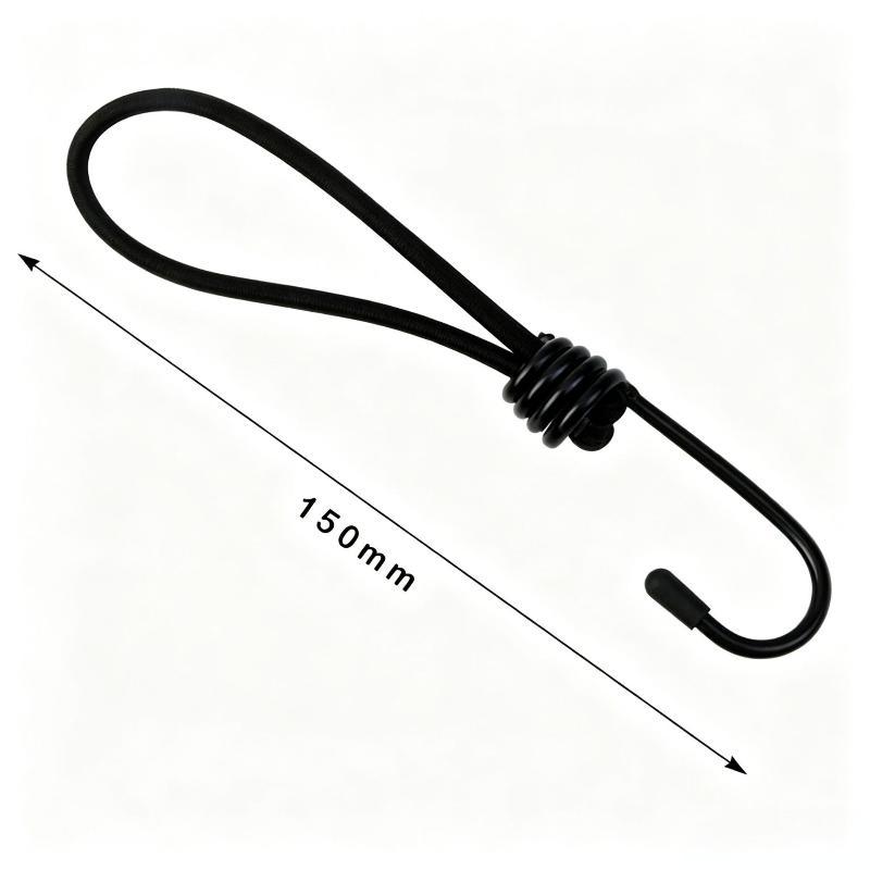10Pcs Metal Spiral Cord Hook Heavy Duty Strong Load Capacity Black Cargo Net Hooks Universal Fastener Accessories For Atv