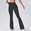 Sheer-effect High-waisted, Bum-lifting Yoga Trousers for Women – V-back Flared Running and Fitness Trousers, Slimming Slightly Flared Sports Trousers