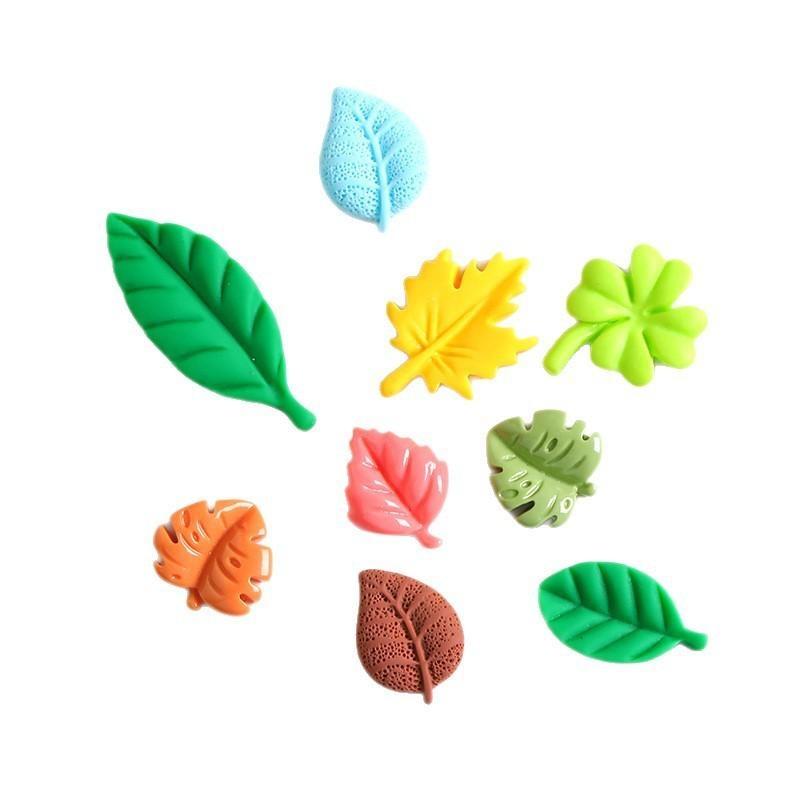 20Pcs Kawaii Cute Mixed Mini Leaves Flat Back Resin Cabochons For Scrapbooking Diy Jewelry Craft Decoration Accessories