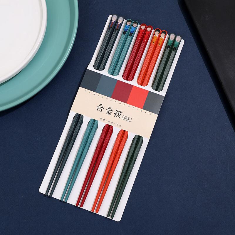 Zhishi Japanese Style Alloy Chopsticks Set