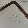 S925 Sterling Silver Design Twist Line Pearl Necklace Korean Blogger Simple Personality Collarbone Chain