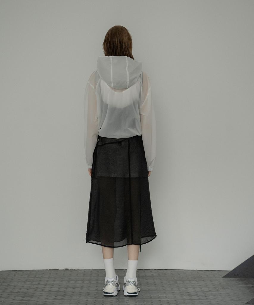 Morceau Par Morceau Two-Way Anorak Zip-Up Hoodie [White]