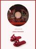 Auspicious Red Wedding Slippers Set for Bride & Groom - Spring/Summer Collection