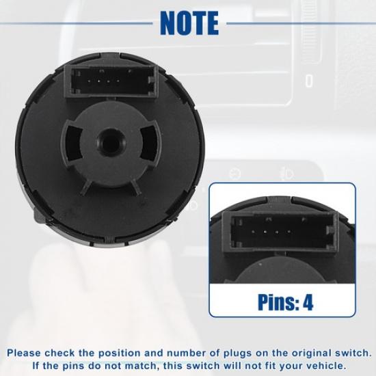 Pack of 1 for Chrysler 300 for Dodge Grand Caravan Headlight Switch 56046258AB