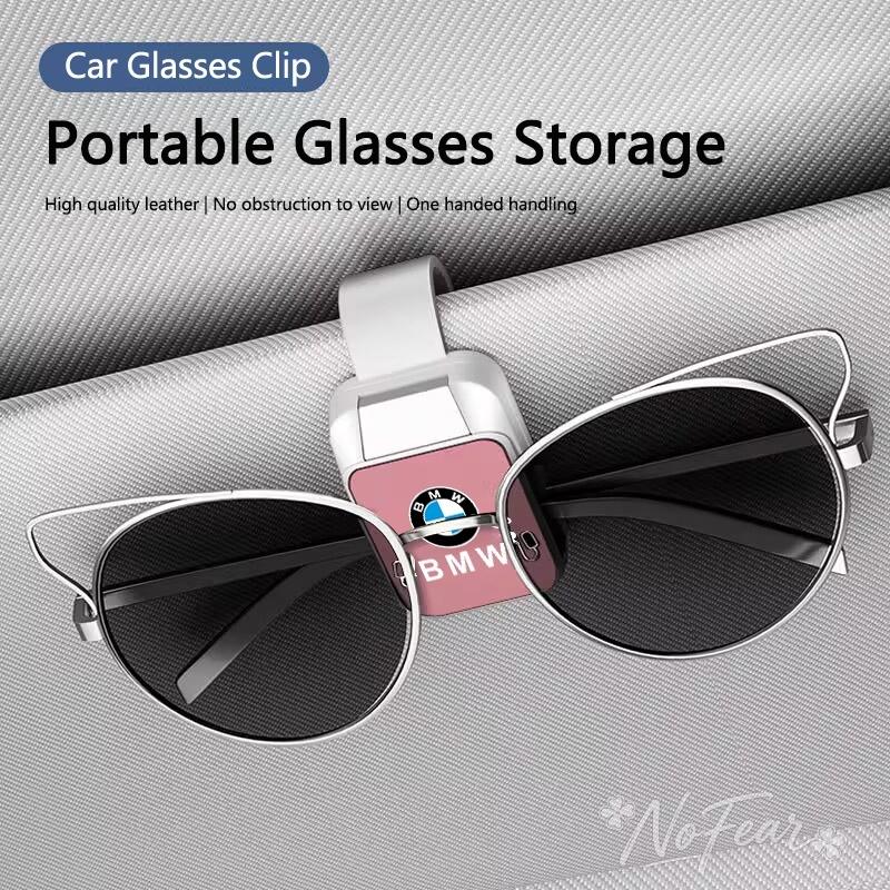 Car Visor Glasses Storage Clip Sunglasses Holder For BMW M E34 E36 E60 E90 E91 E46 E39 E70 F10 F20 F30 X5 X6 X1 Car stickers