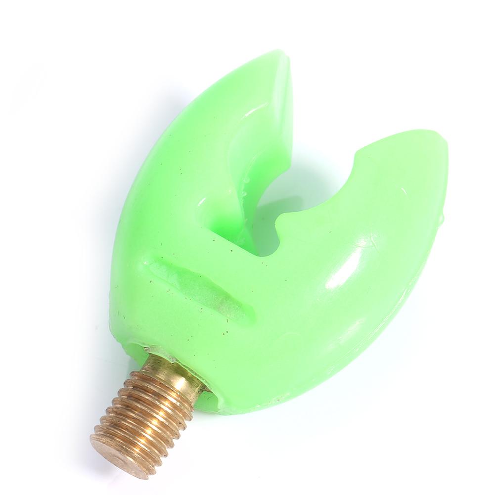 3pcs Golw In Dark Plastic Fishing Rod Holder U head Road Rest Grips (green)