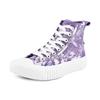 Artist X Kappa Tie-Dye Print Slip-Resistant Durable High-Top Canvas Shoes Unisex sneakers Palace-Purple K0AW5VS10D-4703