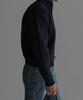 Baulopeulodeogteu Heavy Cotton Crop Knit Zip-Up [Navy]