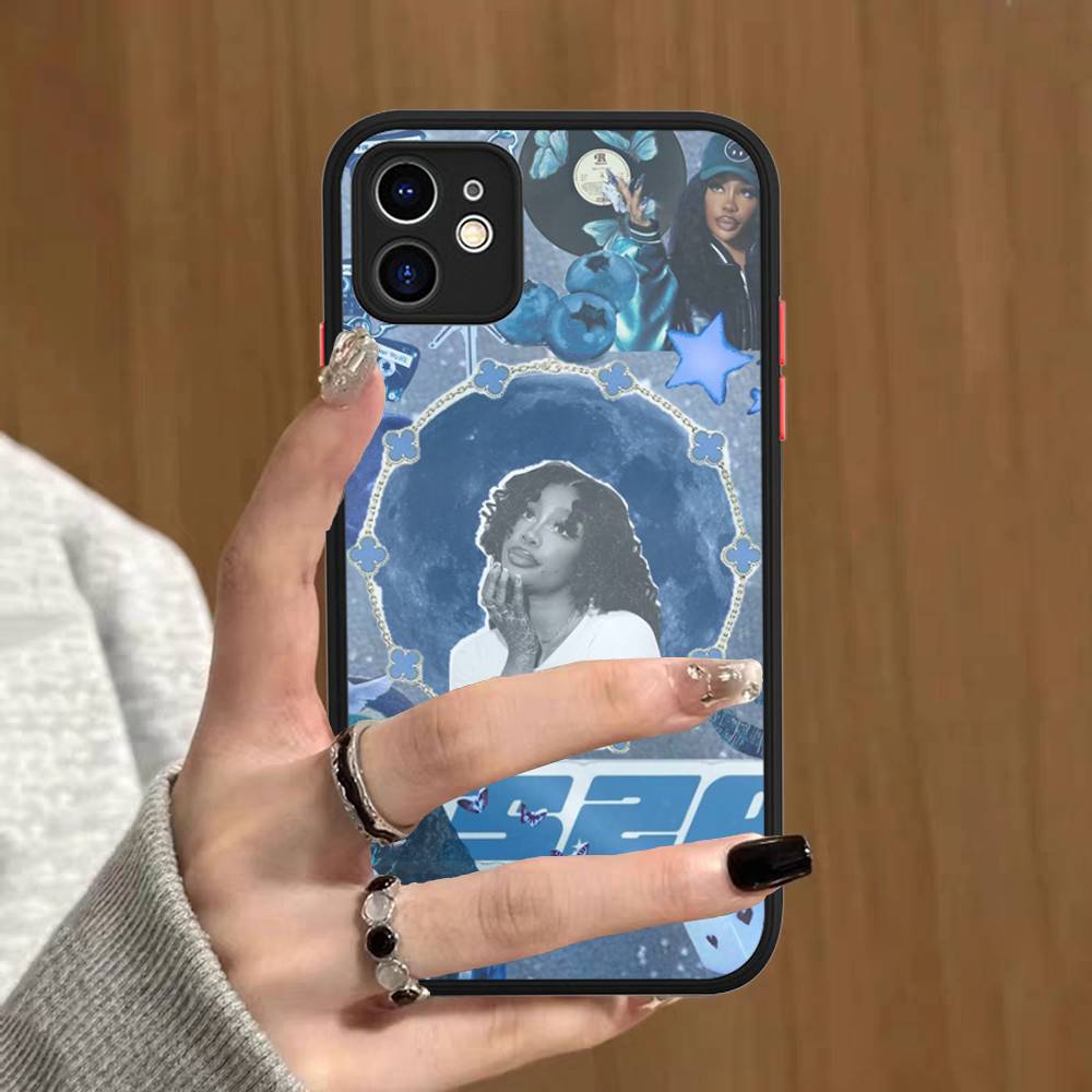 Popular Singer S-Sza Phone Case For IPhone 16 15 14 13 12 11 Pro Max Plus X XS MAX Black Matte Phone Fundas