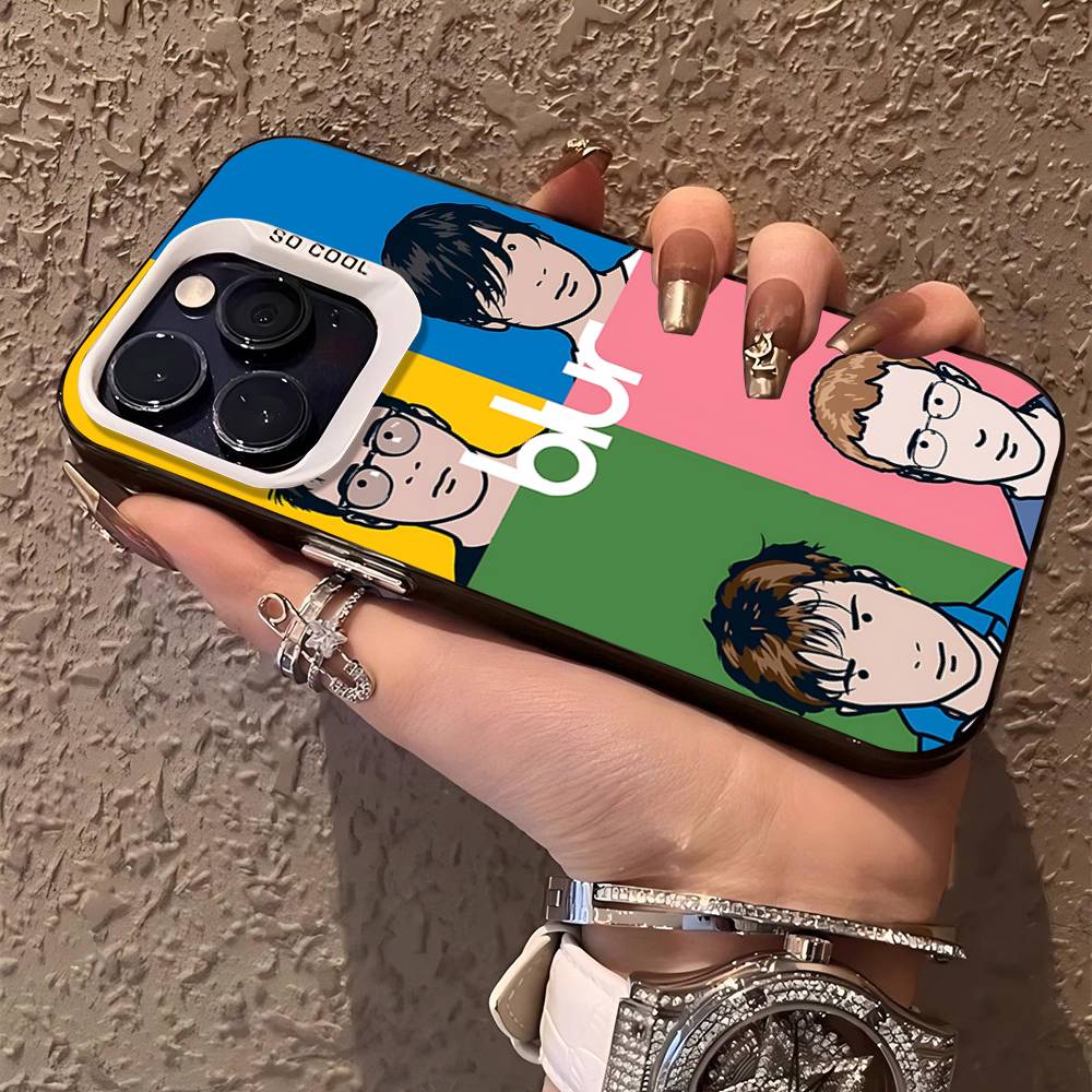 Band Musik Rapper B-Blur Vintage Phone Case For IPhone 17 16 15 14 11 12 13 Pro Max Pro Plus Colored Silver Cover