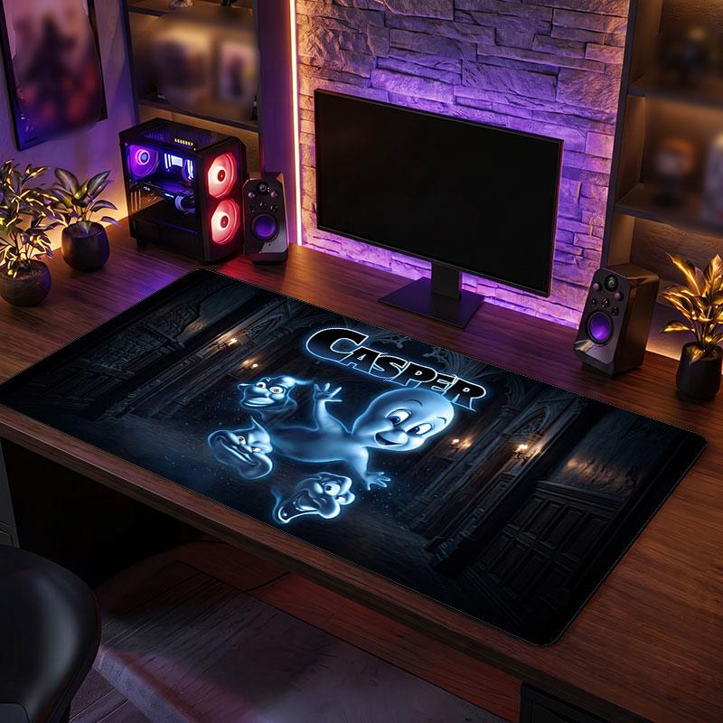 Big Mouse PadCasper the Friendly Ghost Extended Soft Desk Mat Gaming Office Computer Table Decor Mat