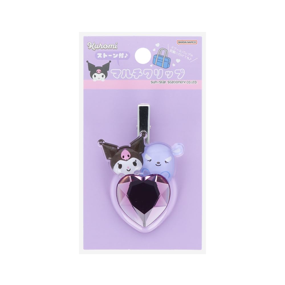 Papírnictví Sanrio Postava Srdce Gyup Kuromi Baku S3625966 Sun-Star Multi-Klip &