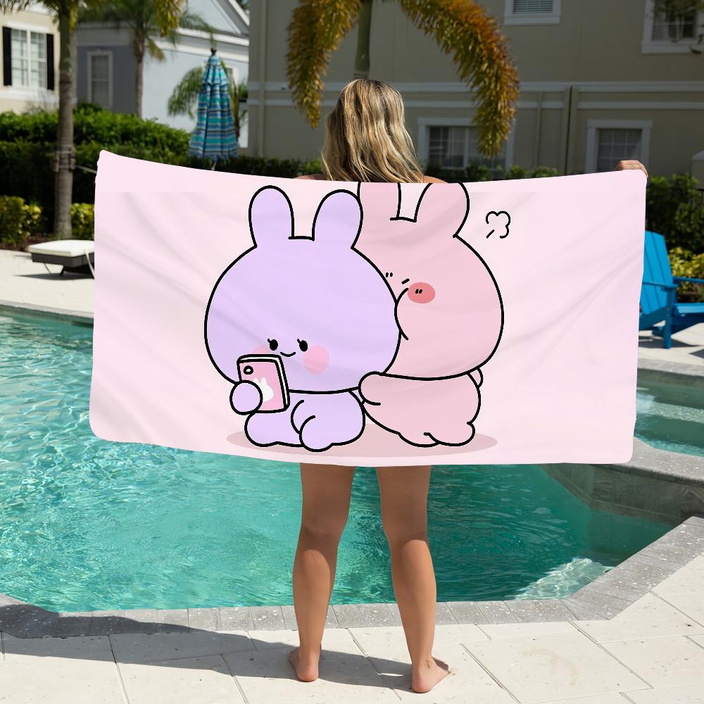 A-Asamimichaans A-Asleep Cute Towel Beach Towel Oversized Quick Dry Towel Absorbent Soft Swim BeachTowels for Men Women