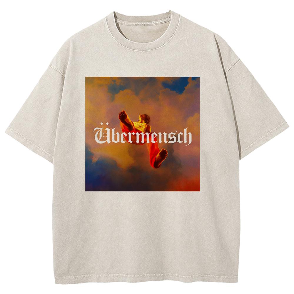 100% Cotton Tee Shirt G-Dragon World Tour TShirts New Album Übermensch Men/women TShirt Oversize Mineral Wash Tops