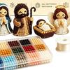Nativity Bead Craft Kit 3D Beaded Craft Figurines Decor Beading Christmas Figures Kit For Men Women Adults Dad Wife Husband