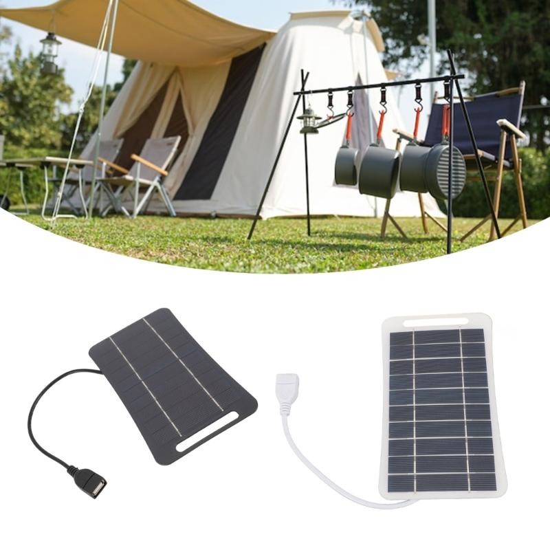 Sturdy Crystallines Silicon Materials 5W 5V Small Solars USB Charging for Sustainable Power Outdoor Excursions