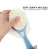 Shower Body Brush with Bristles and Loofah,Back Scrubber Bath Mesh Sponge with Curved Long Handle for Skin Exfoliating Bath, Massage Bristles Suitable