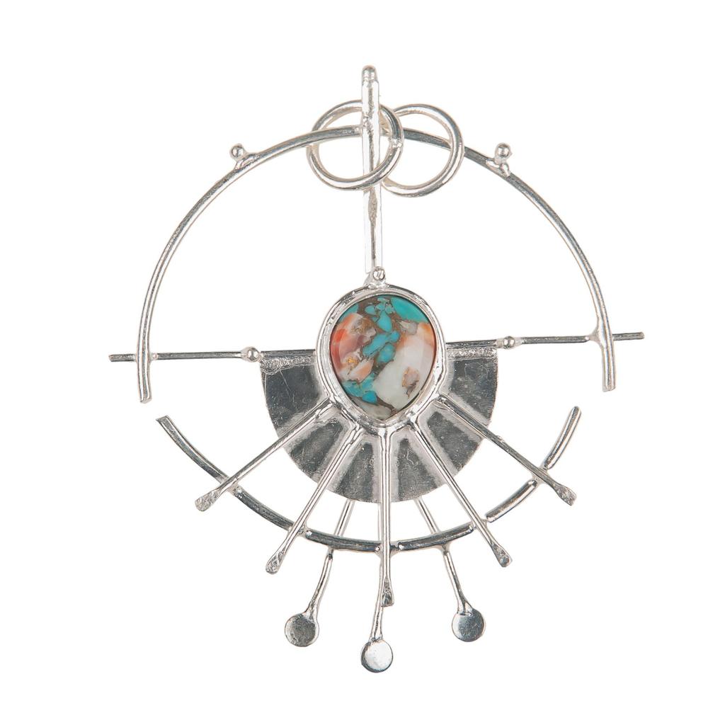 Spiny Oyster Gemstone 925 Sterling Silver Handmade Boho Style Pendant 2.2" Jewelry For Love PP-22-19