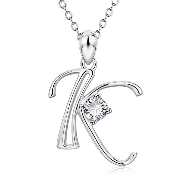 Fashionable 26 Letter Rhinestone Necklace Elegant Personalized Pendant Choker Stylish Versatile Jewelry Accessory For Women