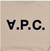 A.p.c.. Samt-Logo Standard Grand Unisex Sweatshirt M27907 Tbi Beige Dunkelmarine