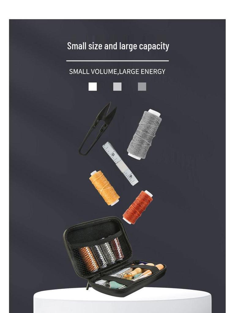 Hand-Stitched Leather Goods DIY Sewing Kit: 33-Piece Set for Making Leather Items