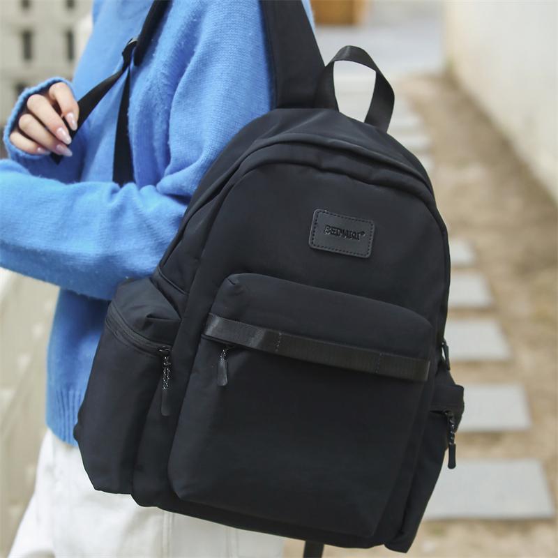 Nylon Backpack Women's Lightweight Water-repellent Student Schoolbag Outdoor Travel Backpack