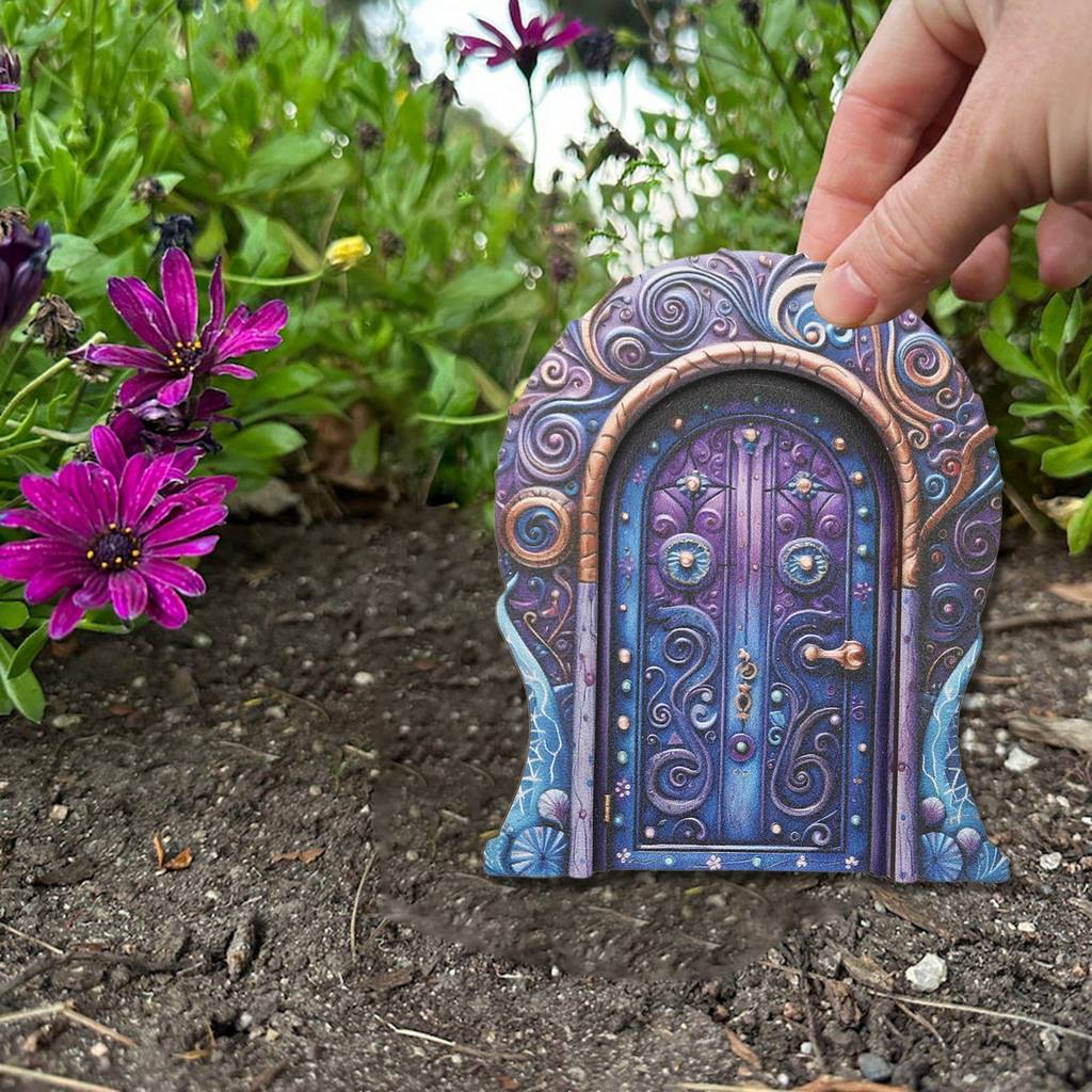 Garden Fairy Door Wooden Ornament With Creative Cottage Style For Indoor Landscape Display